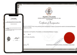 certificate ocompany incorporation on the blockchain