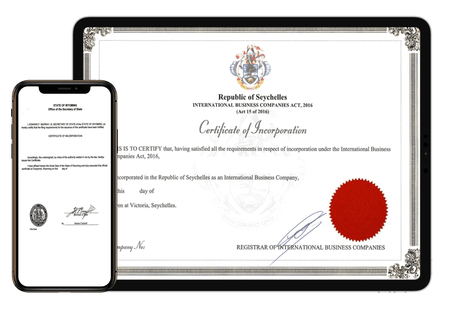 certificate of incorporation mobile