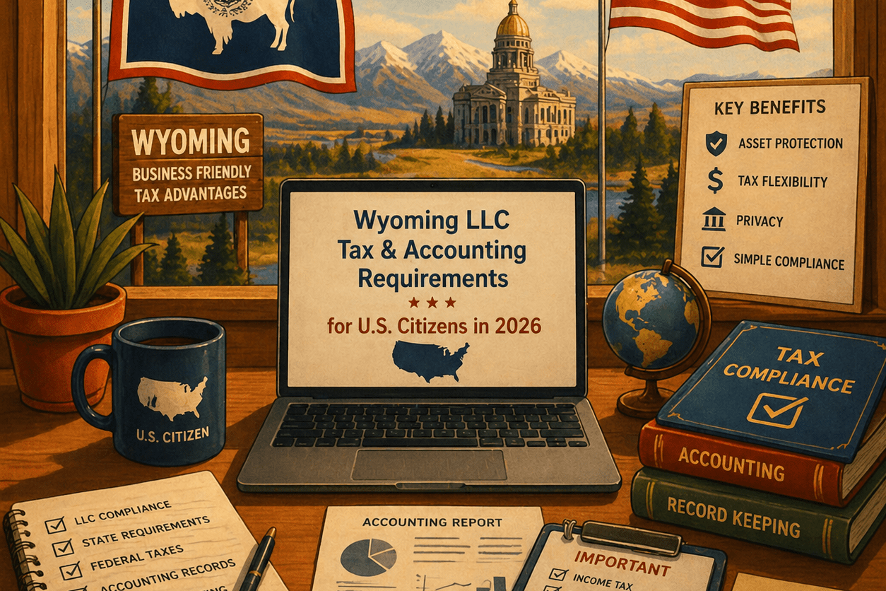 Accounting requirements for US Citizens for Wyoming LLC